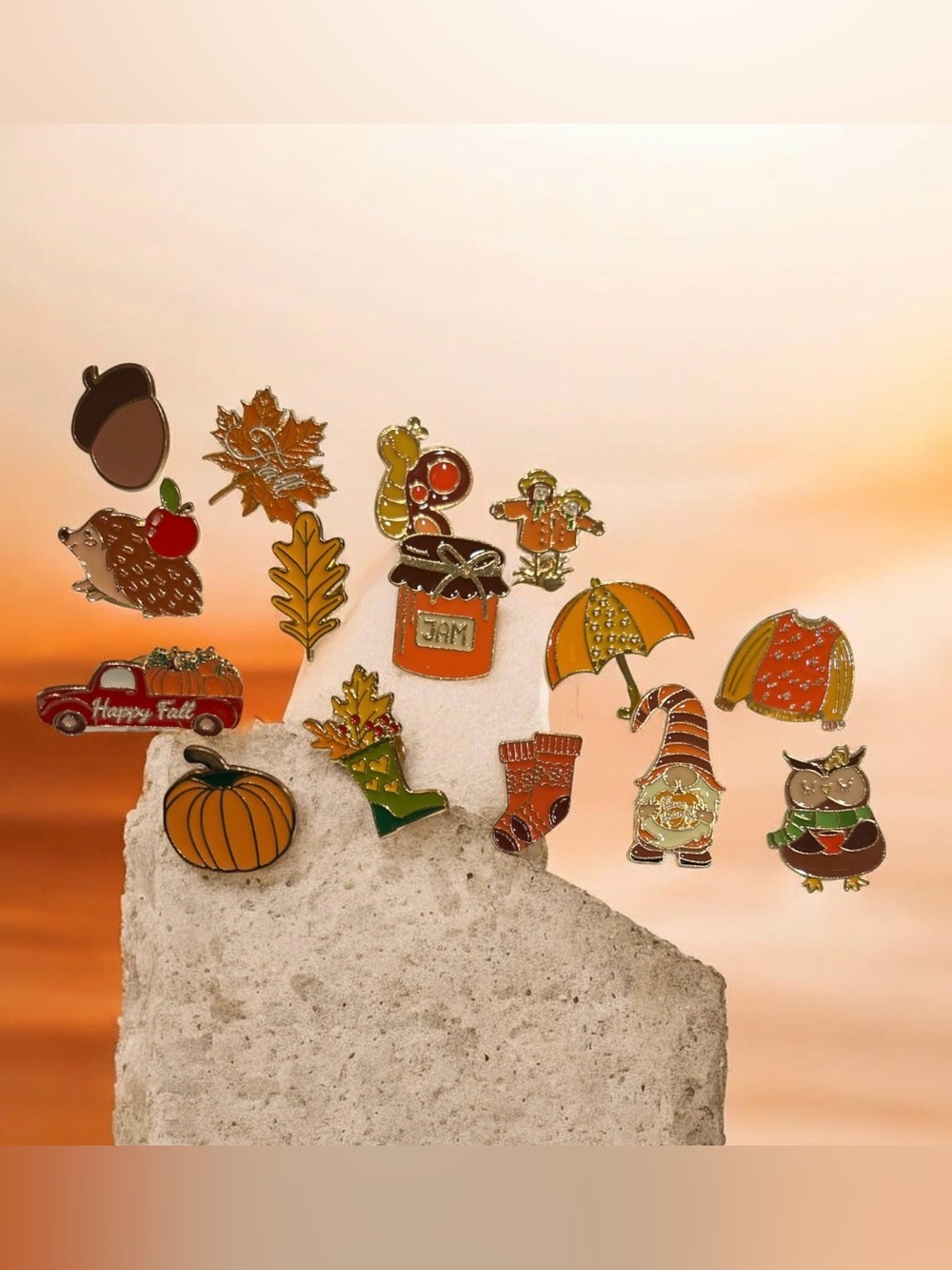 Autumn Enamel Pins - Fall Colors